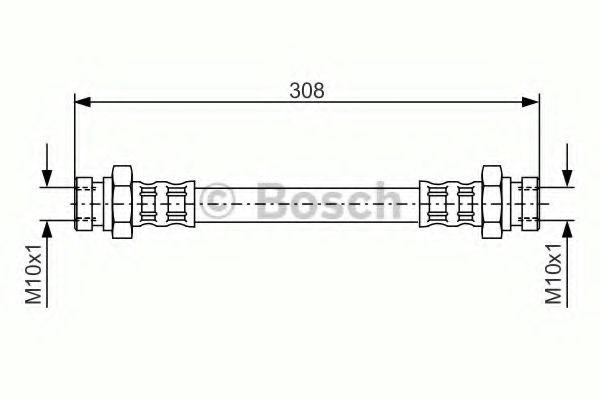 Bosch  mazda гальмівний шланг  323 v 94- 1987476964