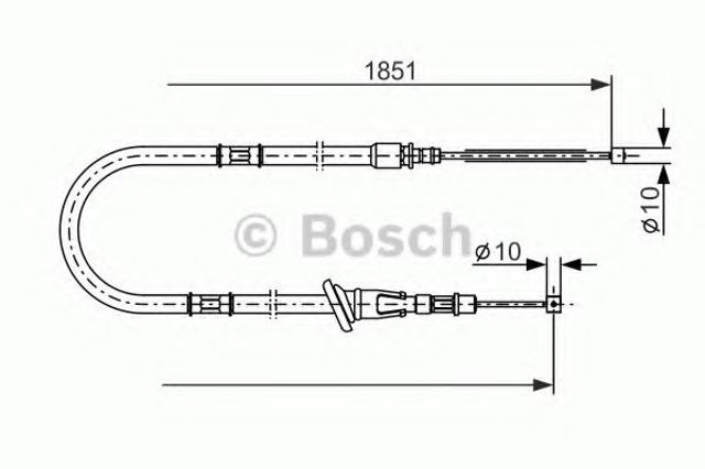 Bosch трос ручн. гальм. лів./прав. mitsubishi space wagon -04 1987477864