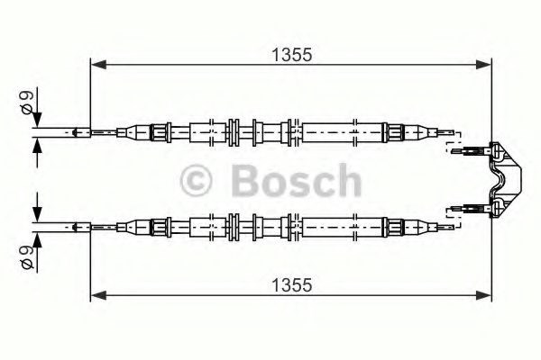Трос ручного гальма, проміжний 1987477868 BOSCH