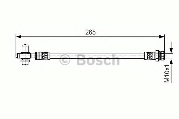 Bosch vw шланг гальмівний задній golf vi, touran, skoda octavia. 1987481519