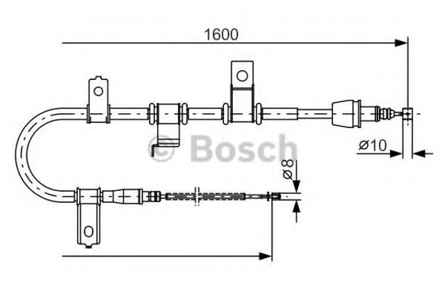 Трос стоянкового гальма задній правий 1987482073 BOSCH