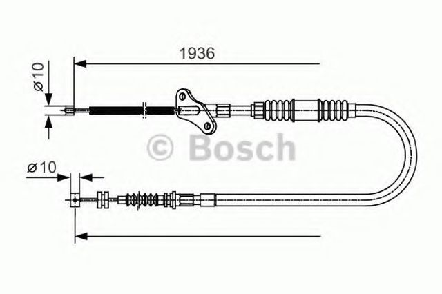 Трос ручного гальма задній, лівий 1987482111 BOSCH
