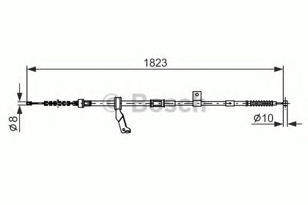 Bosch toyota трос гальмівний задній правий 1823/1530мм avensis -08, corolla -07. 1987482297