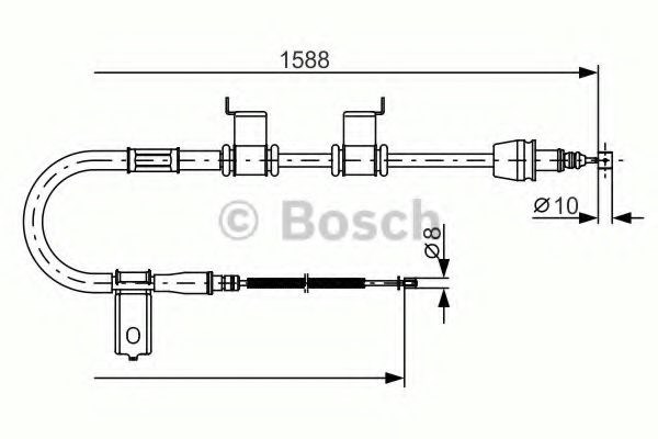Трос ручника задній лівий 1987482358 BOSCH