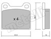 Колодки передні 2200030 METELLI