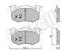 Задні дискові колодки 2200380 METELLI