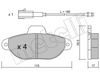 Передні гальмівні колодки 2201592 METELLI