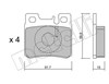 Задні колодки 2202030 METELLI