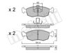 Колодки передні 2202743 METELLI