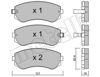 Колодки передні 2203040 METELLI