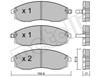 Колодки передні 2203060 METELLI