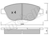 Колодки гальмівні передні, дискові 2203221 METELLI