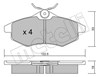 Колодки передні 2203280 METELLI