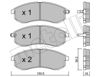 Колодки передні 2204820 METELLI