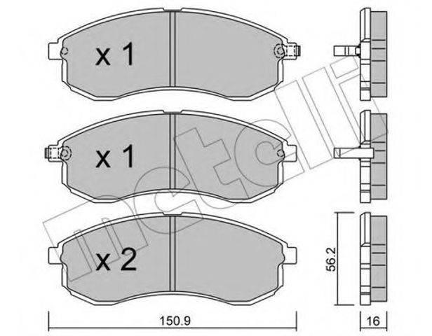 Колодки гальмівні передні, дискові 2204820 METELLI