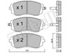 Колодки передні 2205000 METELLI