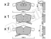 Колодки гальмівні передні, дискові 2205390 METELLI