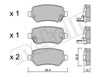 Комплект задніх колодок 2205420 METELLI