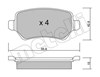 Колодки гальмові задні, дискові 2205421 METELLI