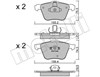 Колодки гальмівні передні, дискові 2205990 METELLI