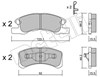 Колодки гальмівні передні, дискові 2206050 METELLI