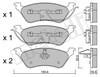 Задні колодки 2206250 METELLI