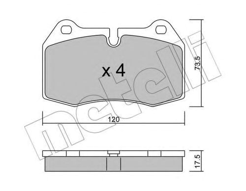 Колодки передні 2206450 METELLI