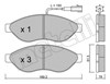 Колодки передні 2207080 METELLI