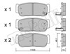 Колодки гальмівні задні, дискові 2207270 METELLI