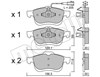 Колодки передні 2208240 METELLI