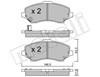 Колодки передні 2208620 METELLI