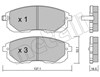 Колодки гальмівні дискові комплект 2208760 METELLI