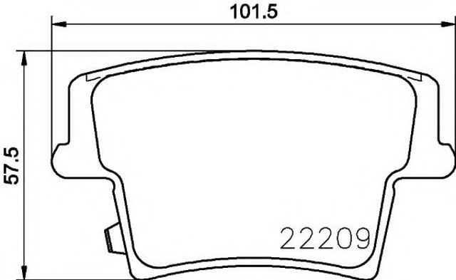 Колодки гальмові задні, дискові 2220901 TEXTAR