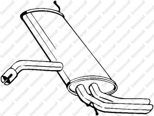 Глушник, задня частина 227049 BOSAL