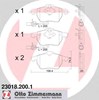 Колодки гальмівні передні, дискові 230182001 ZIMMERMANN