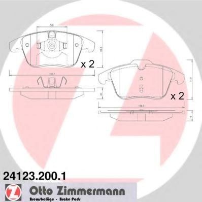 Гальмівні колодки 241232001 ZIMMERMANN