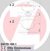 Колодки тормозные (без датчика) 241701951