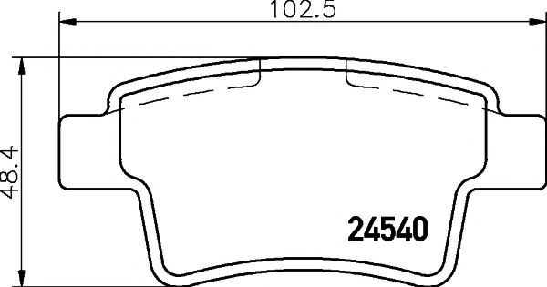 Задні колодки 2454001 TEXTAR