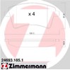 Передні гальмівні колодки 246931851 ZIMMERMANN