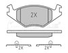 Колодки гальмівні передні, дискові 252088715 MEYLE