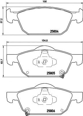 Колодки передні 2580401 TEXTAR