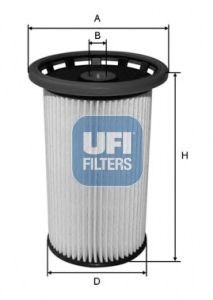 Фільтр паливний vag 1.6-2.0 tdi 12- (oe) (вир-во ufi) 2603800