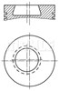 Поршень в комплекті на 1 циліндр, 2-й ремонт (+0,50) 28001 MAHLE