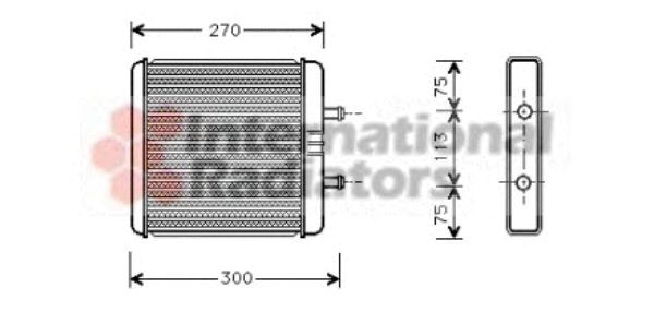 Радиатор отопителя iveco daily (99-) (пр-во van wezel) 28006048