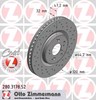 Диск переднього гальма 280317852 ZIMMERMANN