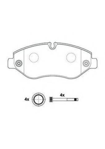 Колодки передні 2922909560 BENDIX