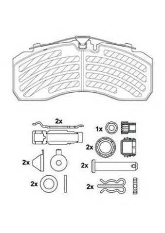 Передні гальмівні колодки 2925305390 BENDIX