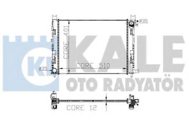 Радиатор охлаждения renault dokker, logan (305900) kale oto radyator 305900