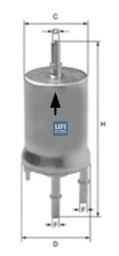 Фільтр паливний vag 1.0-2.0 99-09 (3 bar) (oe) (вир-во ufi) 3183200