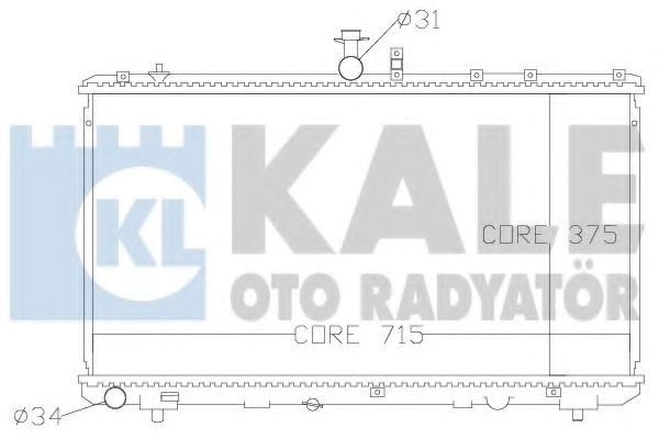 Радіатор системи охолодження двигуна 342125 KALE